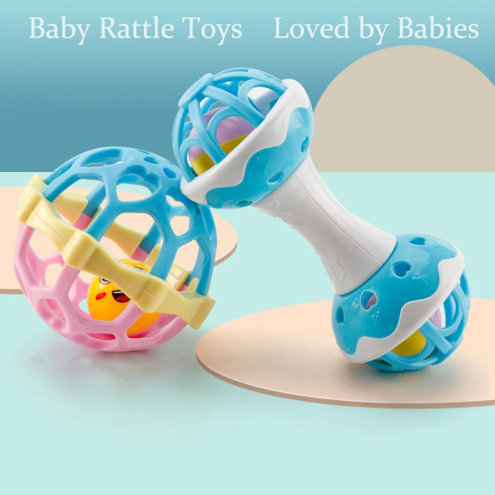 Baby Toys, Rattle, Fine Motor and Sensory Toy, Suitable for Infants Aged 3, 6, 9, and 12 Months