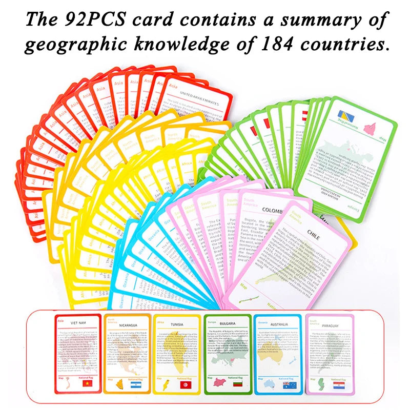 English Version Magnetic World Map Puzzles Children Toys National Cognitive Geography Knowledge Learn Montessori Educational Toy