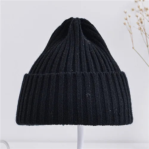 Autumn Winter Baby Hats for Newborn Boys Crochet Bonnet Toddler Girl Cap Children Ribbed Knitted Beanie Hat Photography Props