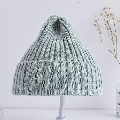 Autumn Winter Baby Hats for Newborn Boys Crochet Bonnet Toddler Girl Cap Children Ribbed Knitted Beanie Hat Photography Props