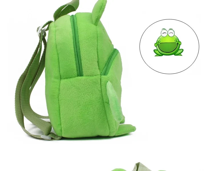 Frog Mini Schoolbag Baby Backpack Children's Shool Bags Kids Plush Backpack for Birthday Christmas Gift