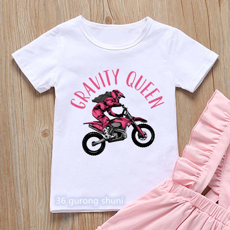 T-shirt for boys Cool motorcycle cartoon print boy clothes  casual kids tshirt summer hiphop teen t shirt white yellow tops