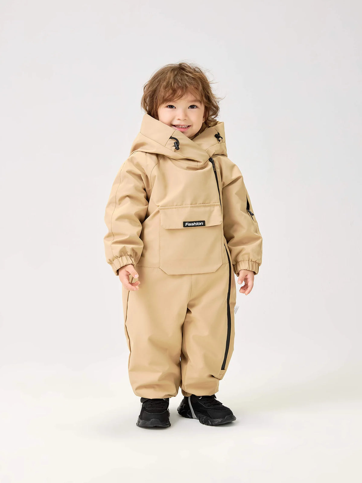 2026 Winter Baby  Clothes Warm Fur Lining Boys Snowsuit Windy Proof Baby Ski Rompers Kids Girls Jumpsuits  2-5Y