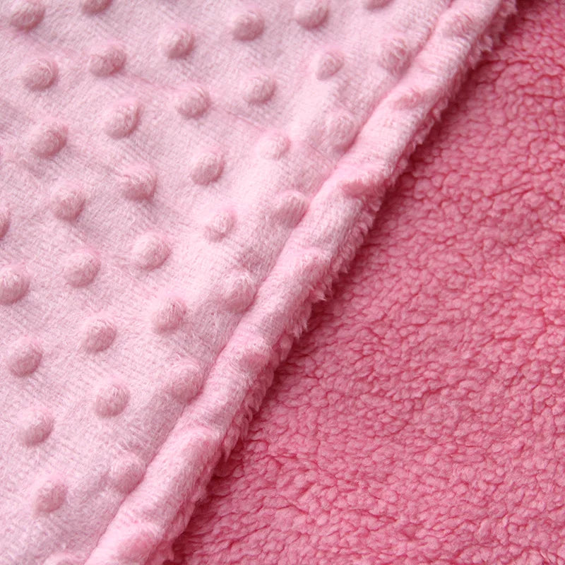 Winter Solid Baby Blanket & Swaddling Newborn Thermal Soft Fleece Blanket Toddler Bedding Warm Quilt Infant Bedding Swaddle Wrap