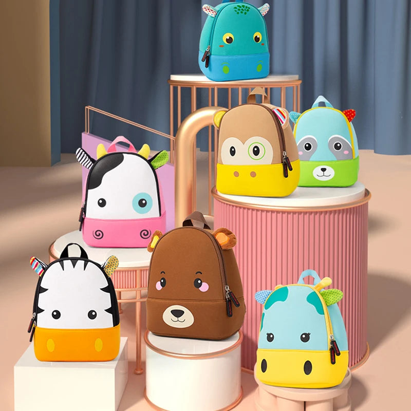 New Children School Bags 3D Biomimetic Animal Kids Backpack Kindergarten Boys and Girls School Bags Mini Backpack Book Bag