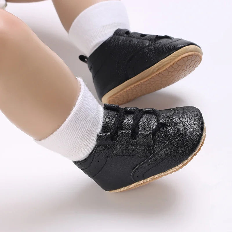 Newborn Baby Boys' Shoes Moccasin Fashion Casual Sports Shoes White Baptist Soft Sole Anti Slip First Step