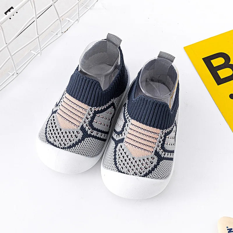 Baby Shoes Anti-slip Breathable Infant Crib Floor Socks with Rubber Sole for Children Boys Mesh Shoes Soft Bottom Baby Girl 아기신발