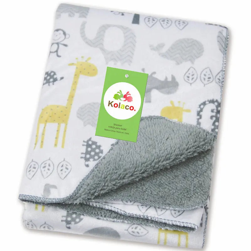 Baby Blanket & Swaddling Newborn Thermal Soft Fleece Blanket Winter Solid Bedding Set Cotton Quilt Infant Bedding Swaddle Wrap