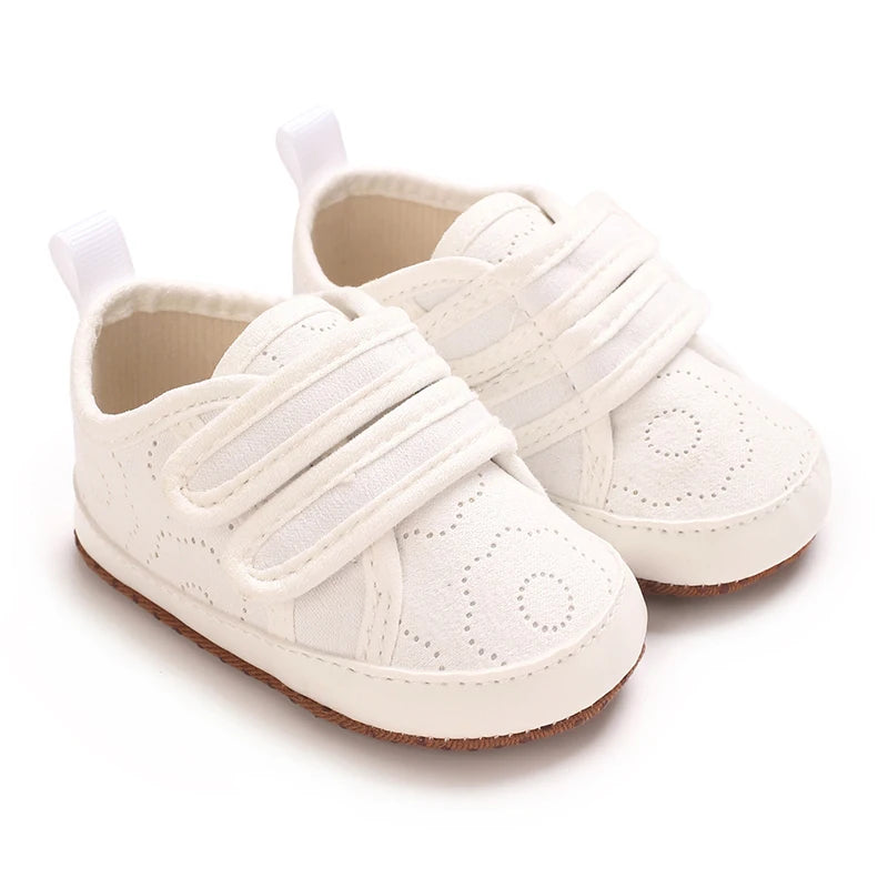 NEW Fashion Infant Spring Shoe Newborn Infant Girl Recreational Baptism Non-Slip Walking Shoe White Soft-soled Sneaker Prewalker
