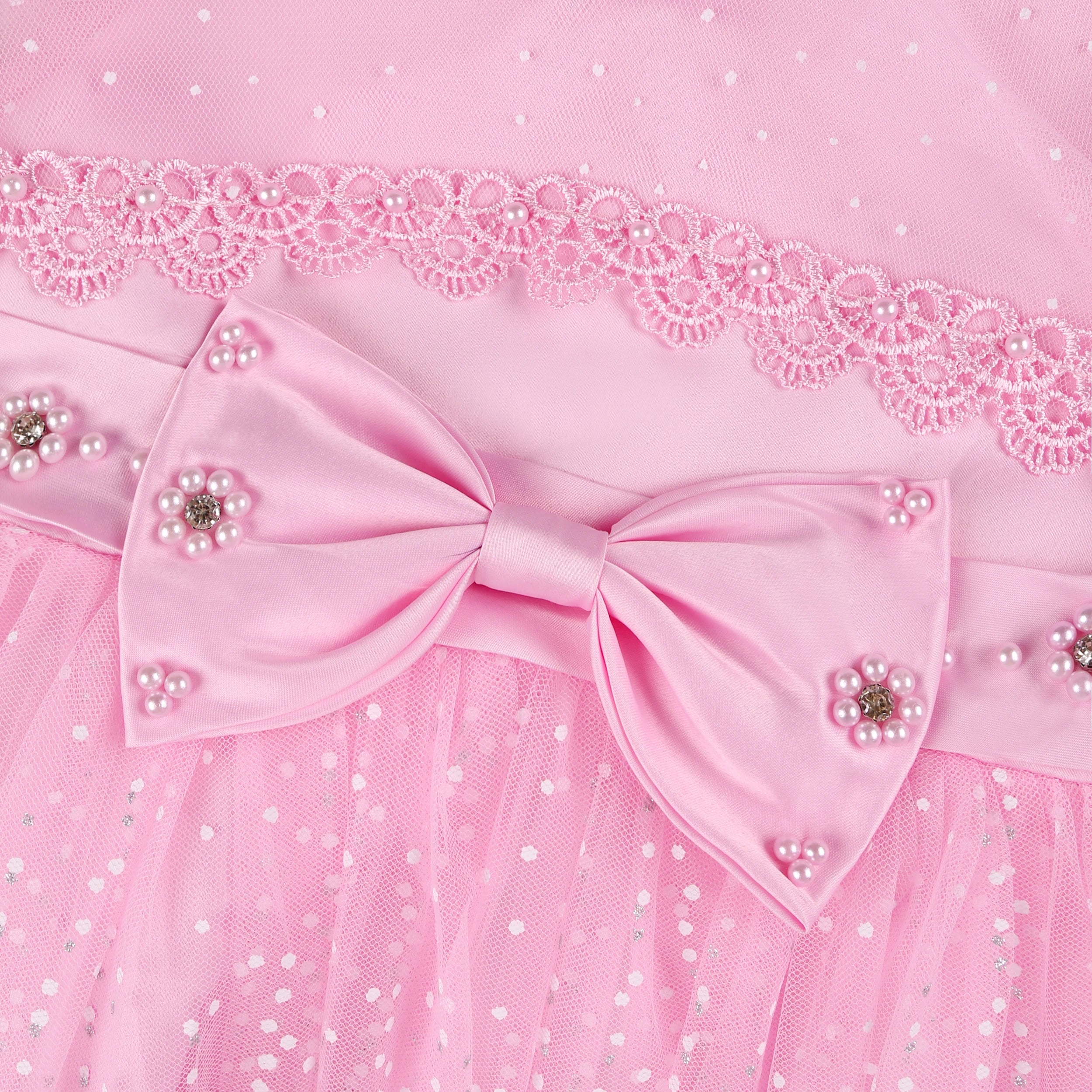 Girls' Holiday Party Dress with Shawl Net Bow Children's Dress for Special Occasions New Ins Style