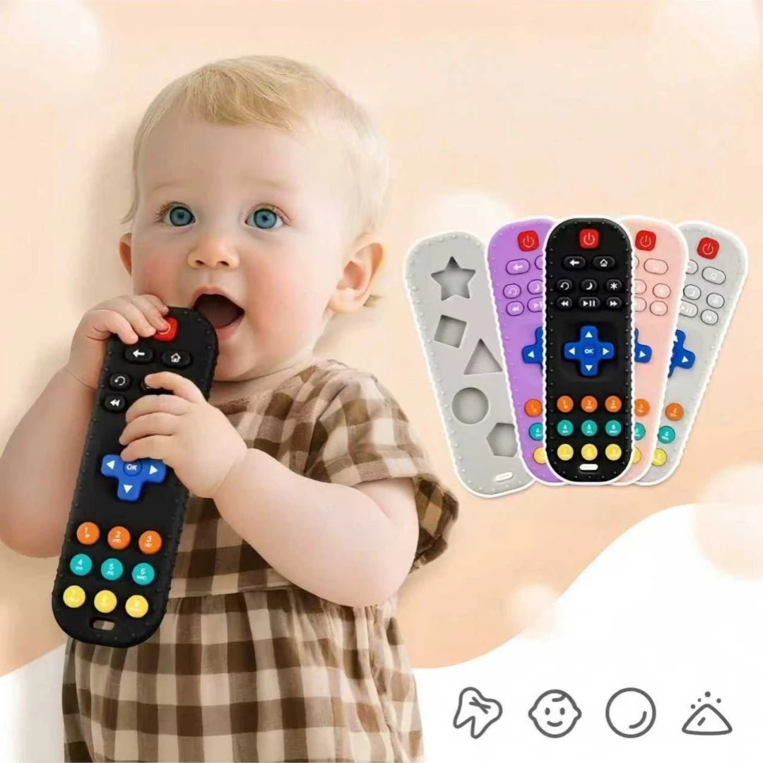 Teething Toys for 0-12 Month Babies - Baby TV Remote Control Shaped Toy - Baby Teether Suitable for Boys and Girls