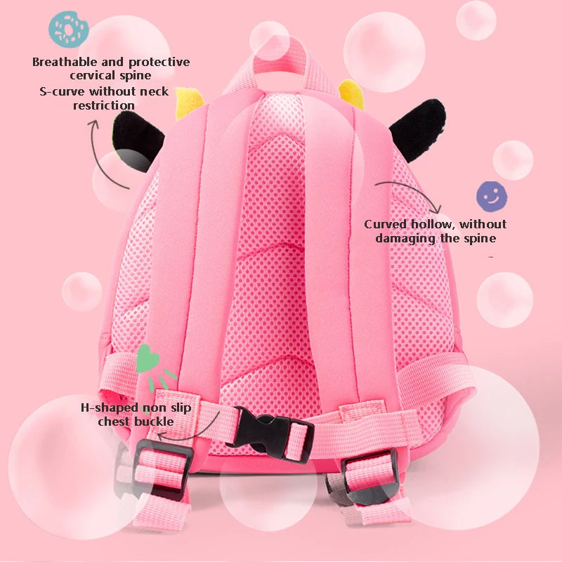 New Children School Bags 3D Biomimetic Animal Kids Backpack Kindergarten Boys and Girls School Bags Mini Backpack Book Bag