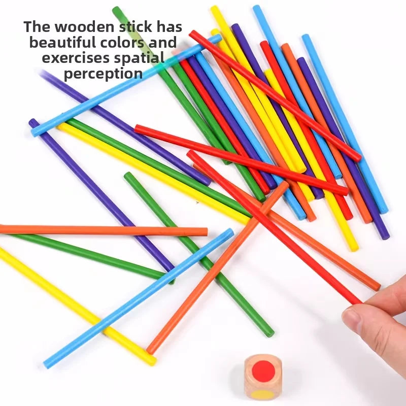Colorful Stick Drop Ball Game, Montessori Educational Toy for Kids