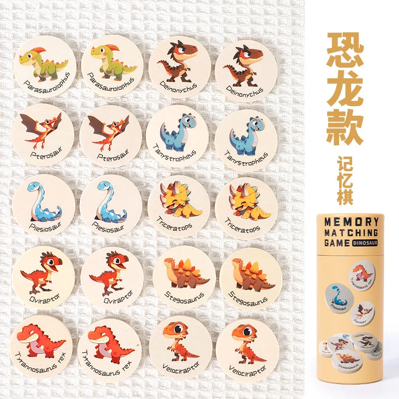 Wooden Memory Match Stick Chess Game Board Colorful Puzzles Montessori Educational Toy for Children Cognitive Learning