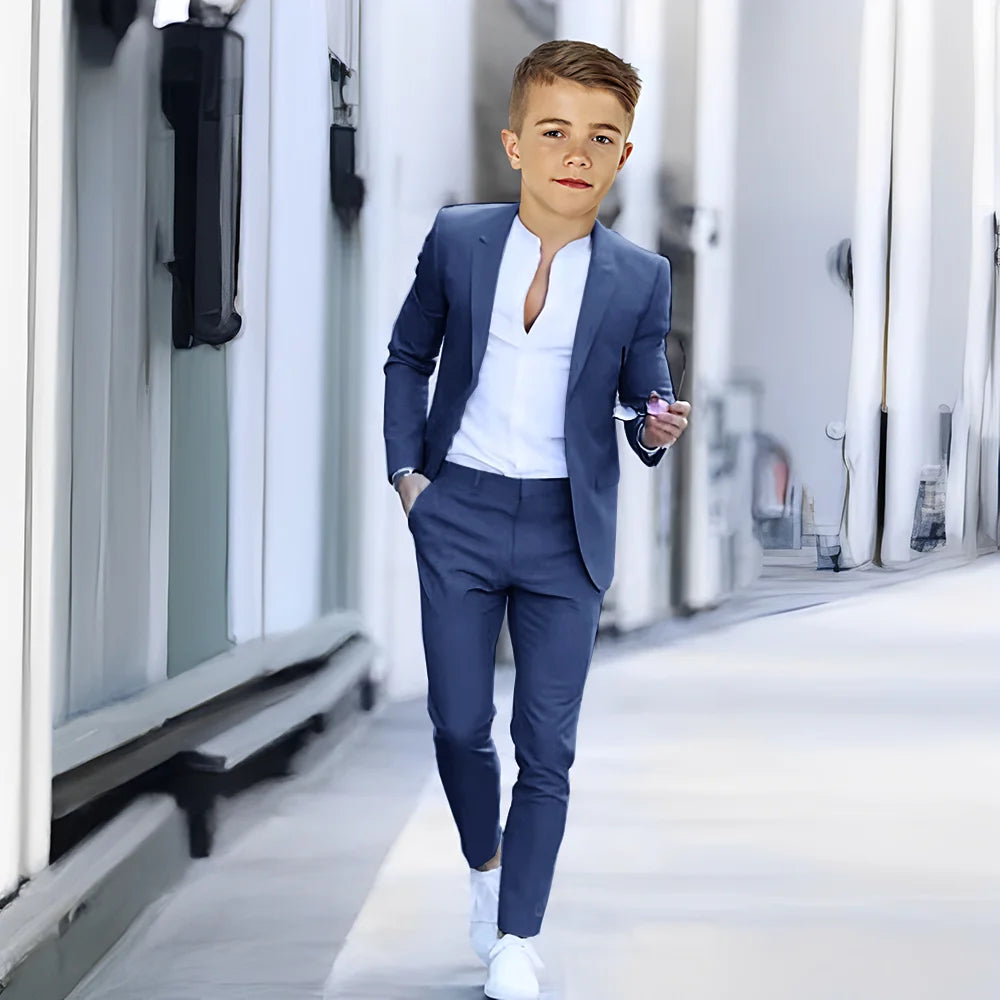Khaki Suit for Boys Fashion Summer Jacket Pants 2-piece Set Custom Suit Wedding Boys Dress 2-16 Years Old Outfit