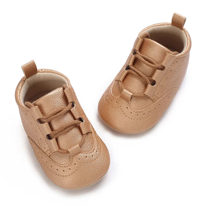 Newborn Baby Boys' Shoes Moccasin Fashion Casual Sports Shoes White Baptist Soft Sole Anti Slip First Step