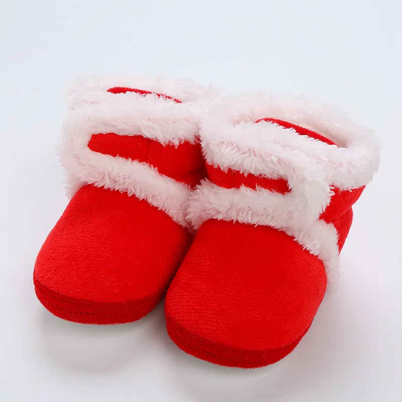 Newborn Winter Warm Toddler Boots Baby Shoes Boys Girls Toddler Sneakers Soft Bottom Infant Flats Warm Snow Boots  0-18M