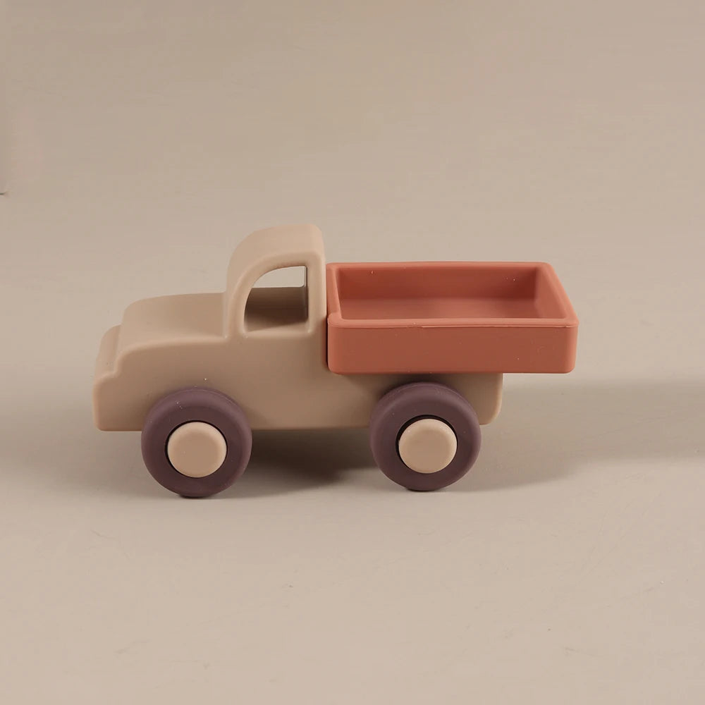 Personalized Baby Teether Silicone Car Truck Toy Motorbike Airplane Teething Toy Infant Montessori Educational Toy