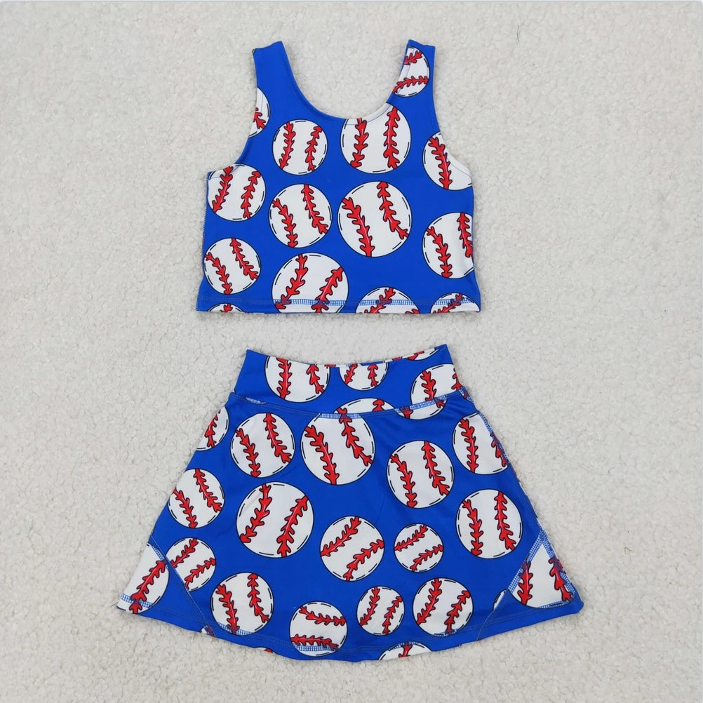 Baby Girls Clothes Dresses Toddler Girl Summer Athletic Acive Wear with Under Pink Castles Yoga Vest Top Sports Skorts Sets