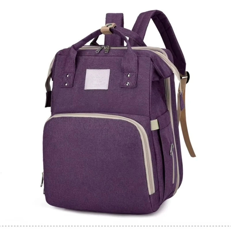 Factory Wholesale OEM ODM Custom Mummy Bag With Bed Cradle Baby Backpack Diaper Bag With Changing Station Mother Baby Care Bag