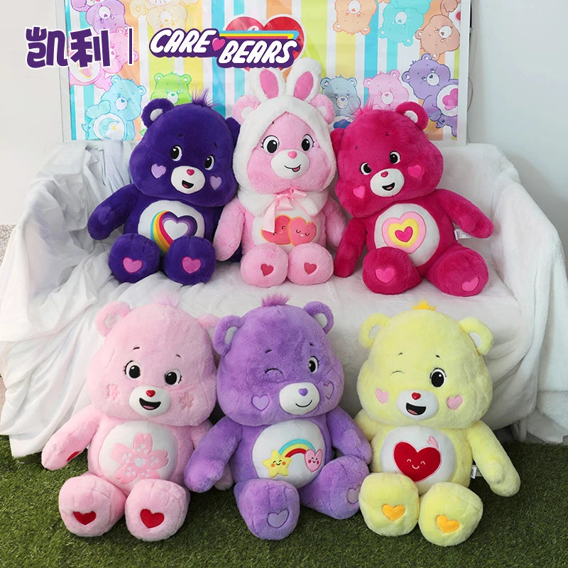 Care Bears 45cm Cute Cartoon Plush Doll Stuffed Toy Cuddly Companion Viral Hit Birthday Gift for Boys & Girls Soft Kids Pillow