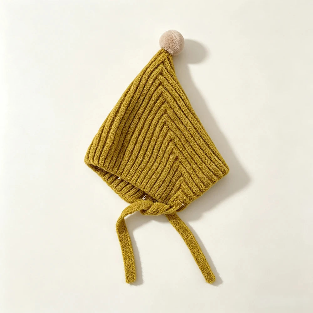 Baby Winter Hat 44-48cm 3-12 Months New Knitted Windproof Girls Hats Warm Windproof Earflap Boys Cap Toddler Infant Kids Beanie