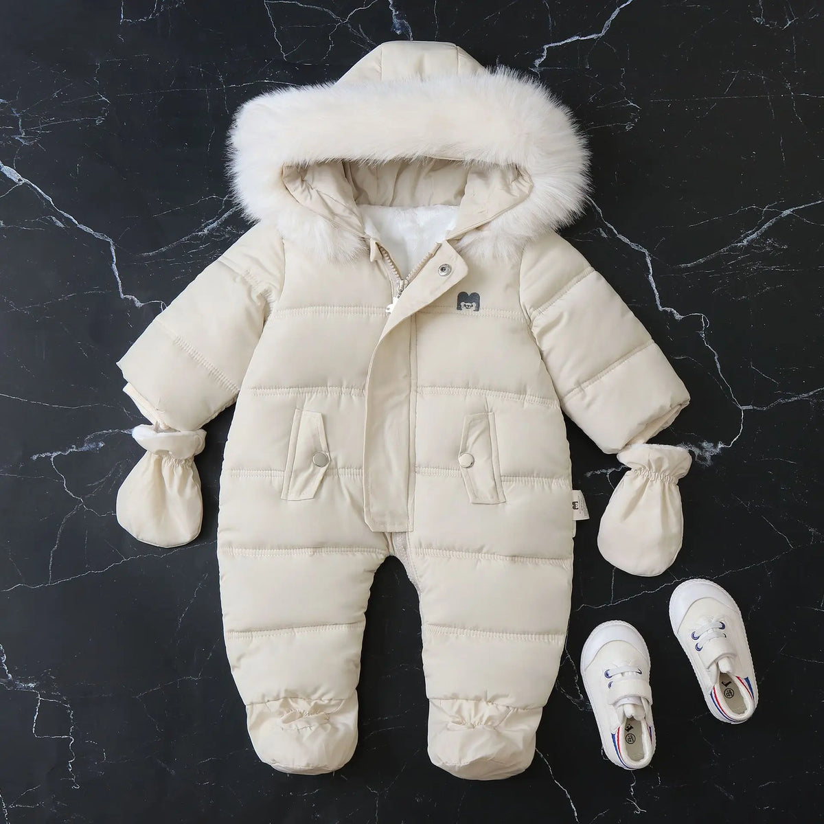 Winter Baby Jumpsuit Plus Velvet Warm Hooded Newborn Baby Girl Overalls  Infant Boy Snowsuit Toddler Romper Outfit 0-2 Years