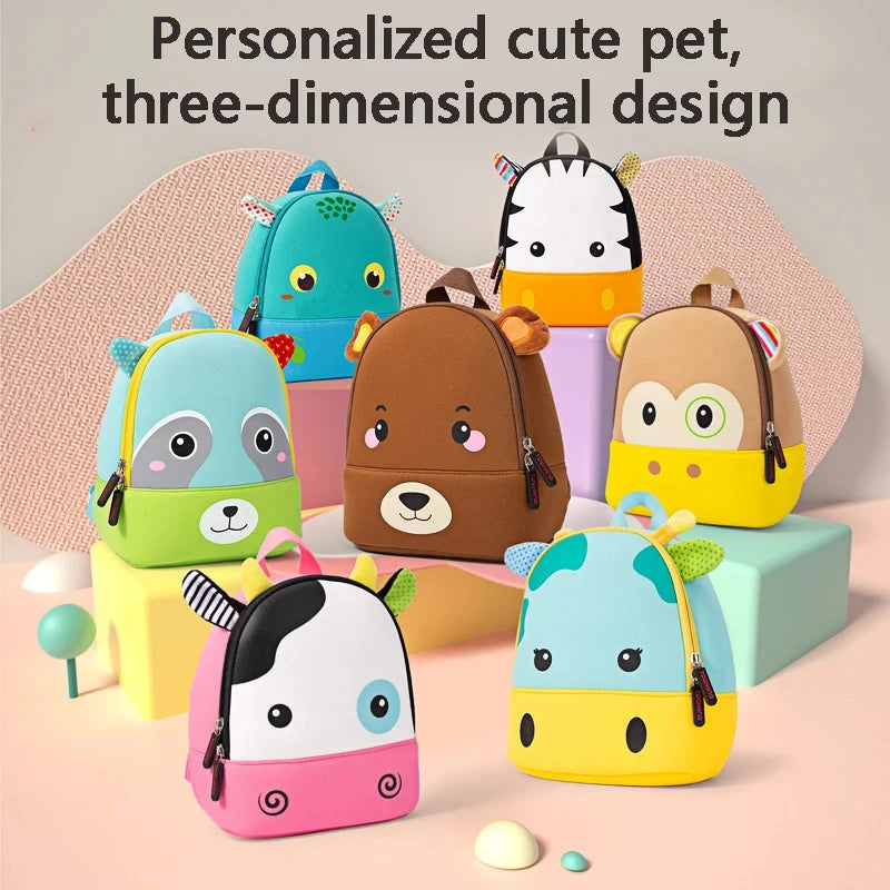 New Children School Bags 3D Biomimetic Animal Kids Backpack Kindergarten Boys and Girls School Bags Mini Backpack Book Bag