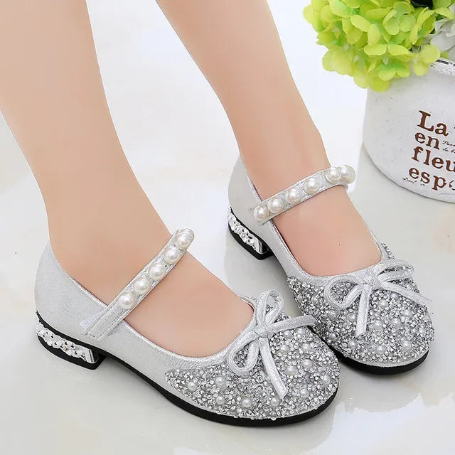Girls Shoe Kids Shoes Princess Shoes Girl 2026 Summer Temperament Soft Sole Anti Slip Crystal Leather Shoe Infant Girl‘s Sandal