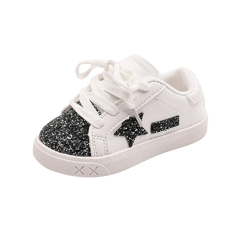 Girls' Shoes 2025 Spring New  Casual Versatile Little Girls  Star sneakers Spring and Autumn Children's Sports Shoes