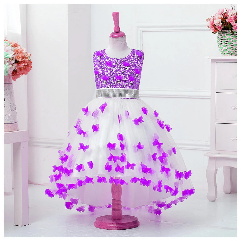 Girls Princess Dresses,Flower Sequined Ball Gown,Birthday Pageant Robe Formal Occasions Teenage Girls Dress for Party/Wedding