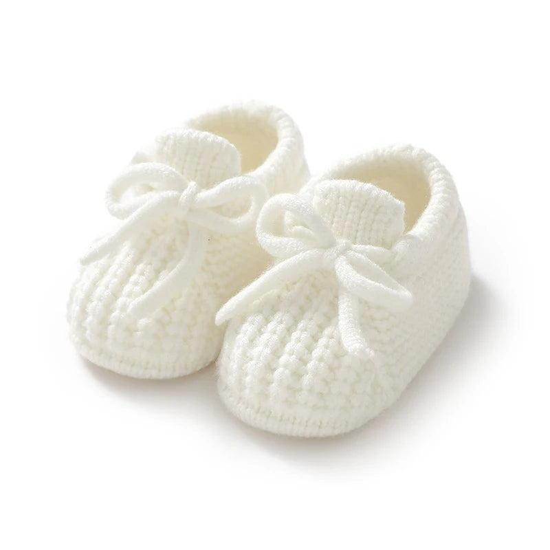 Baby Girls Shoes Hand Knitting Newborn Infant Boys Socks Booties 0-18m Soft Soled Anti-Slip Toddler Outdoor Indoor First Walkers