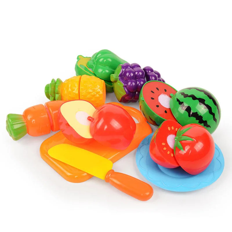 Children Toys Cutting Fruits and Vegetables Set for Kids Pretend Play Simulation Kitchen Toy Montessori Baby Toys for Girls Boys