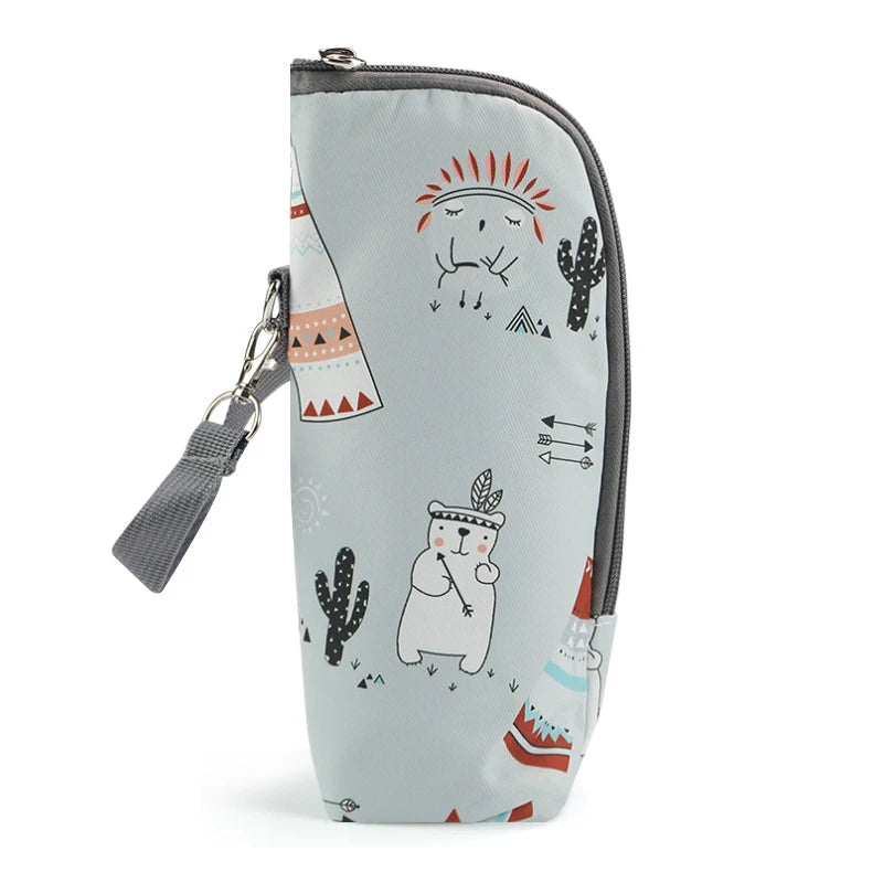 Portable Baby Bottle Bag Travel Case With Insulated Designing Milk Bottle Organiser For Travel And Outdoor Feeding