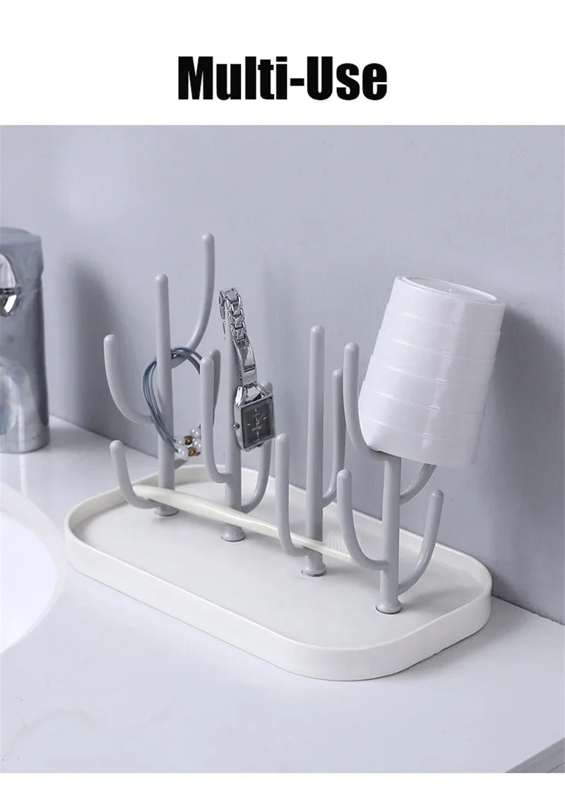 Baby Essentials Bottle Drying Rack for Kitchen Counter,Detachable Bottle Dryer Holder with Base.for Nipples,Cups,Pump Parts