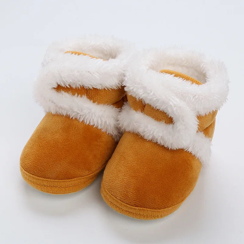 Newborn Winter Warm Toddler Boots Baby Shoes Boys Girls Toddler Sneakers Soft Bottom Infant Flats Warm Snow Boots  0-18M