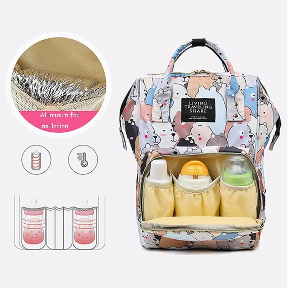 Baby Bag Waterproof Nappy Changing Pockets Storage Bag Tote Bag Multi-Function Diaper Bag Mummy Bag Nappy Bags Travel Backpack
