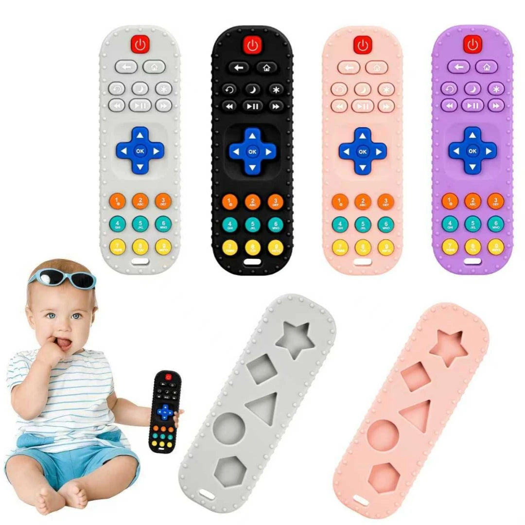 Teething Toys for 0-12 Month Babies - Baby TV Remote Control Shaped Toy - Baby Teether Suitable for Boys and Girls