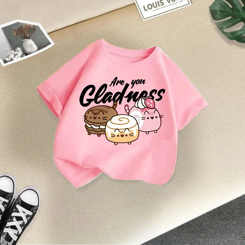 Summer's New Stylish and Fashionable Short-sleeved T-shirts for Boys and Girls, Round-neck Short-sleeved Children's Clothing