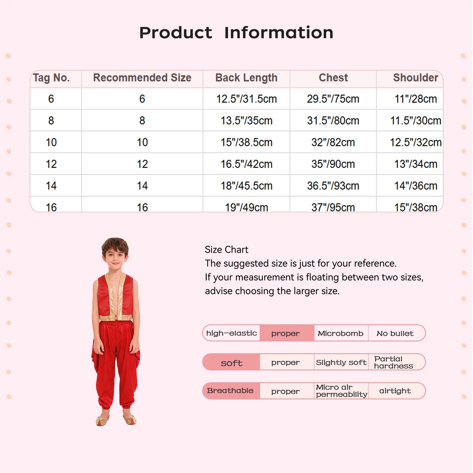 Boys Mythical Arabian Prince Dress Up Loose Vest with Satin Dhoti Pants Baggy Trousers Halloween Carnival Character Cosplay Suit