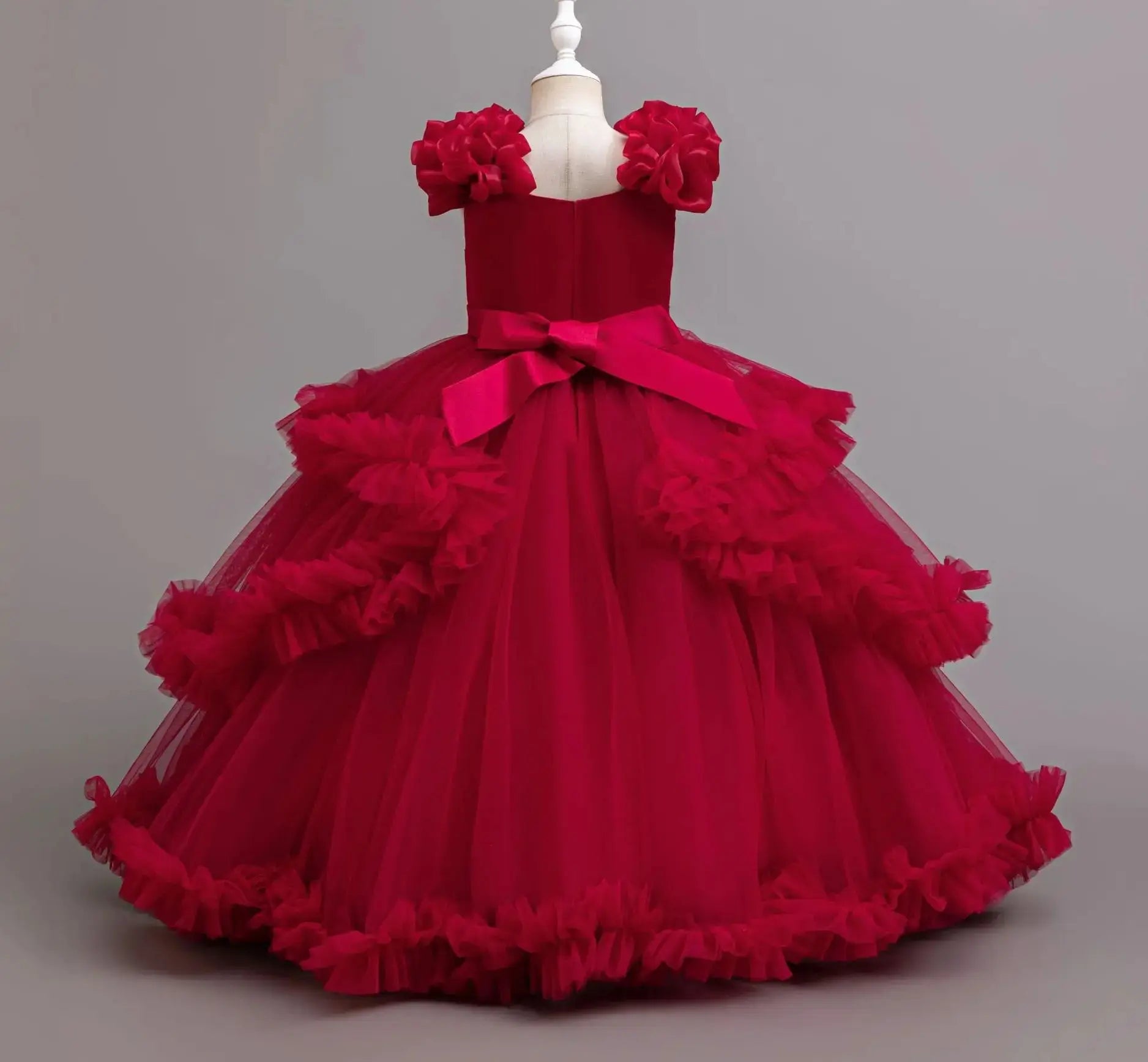 Girls Christmas Party Dress Girl Long Dresses Gown Tutu Teenage Girl Clothes Sequins 5-12Y