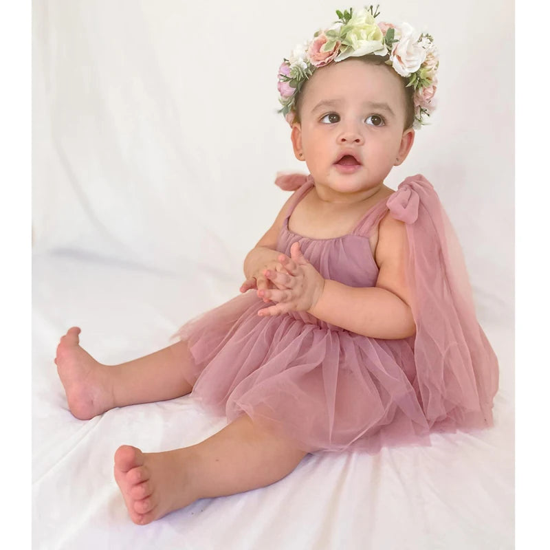 2026 Summer Baby Clothes Infant Girls Party Dress Lace Bodysuits & One-pieces 100-day Photo Dress Baby Photograph Clothing