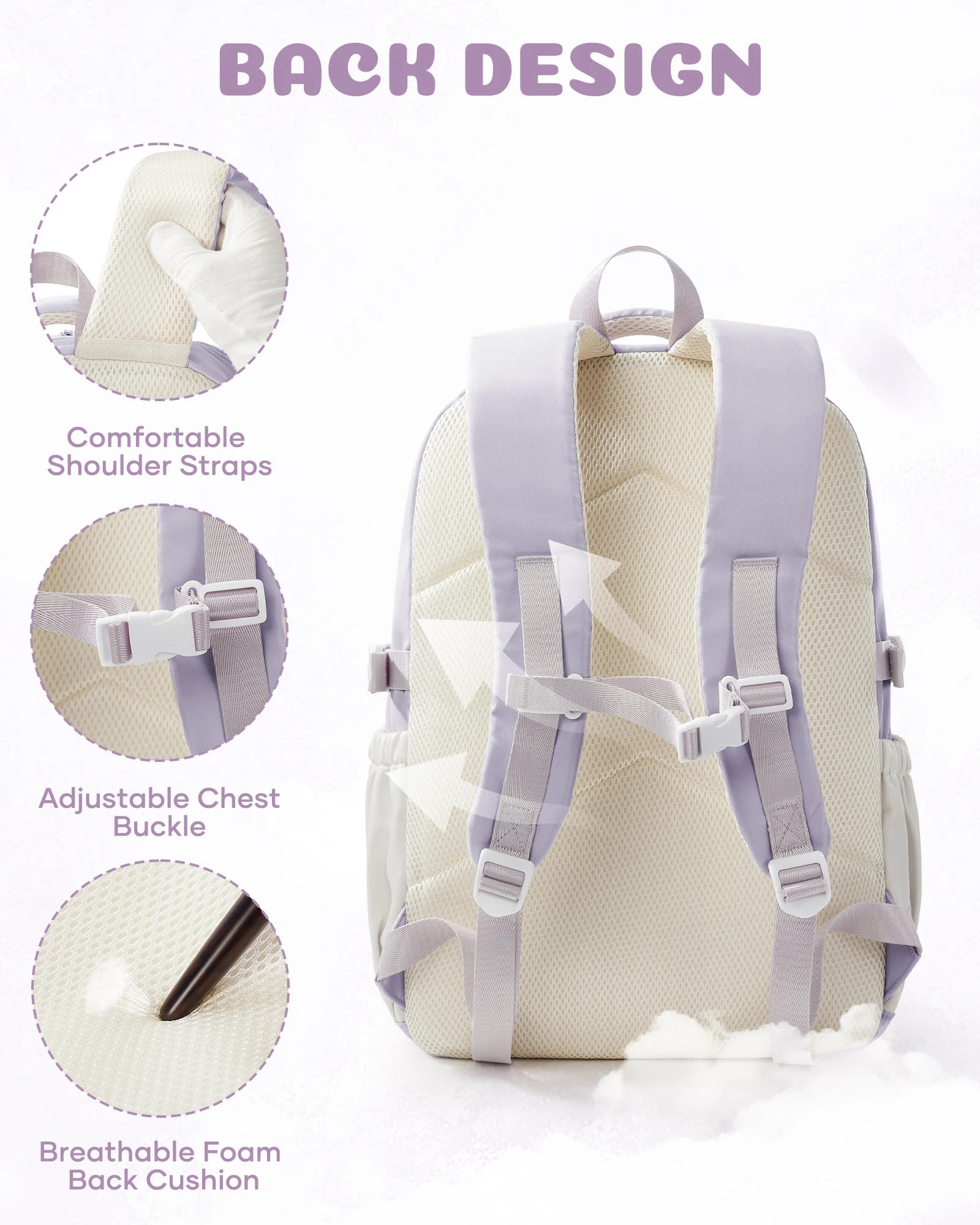 School Bag for Girls, School Backpack Teen Cute Travel Backpacks for Girls, School Girls 5th Grade Elementary School Bookbag