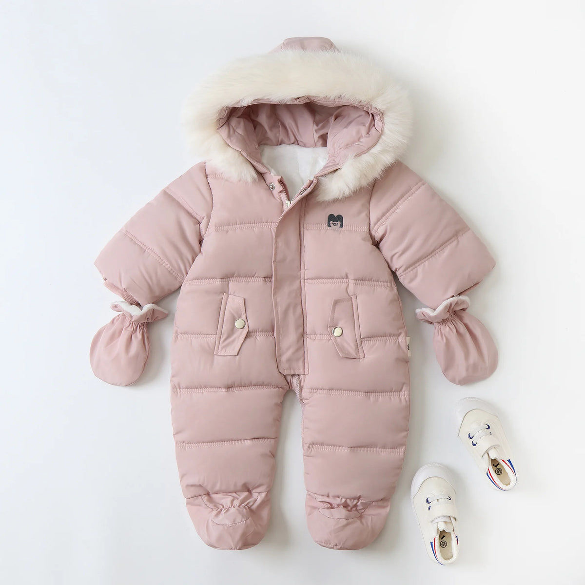 Winter Baby Jumpsuit Plus Velvet Warm Hooded Newborn Baby Girl Overalls  Infant Boy Snowsuit Toddler Romper Outfit 0-2 Years