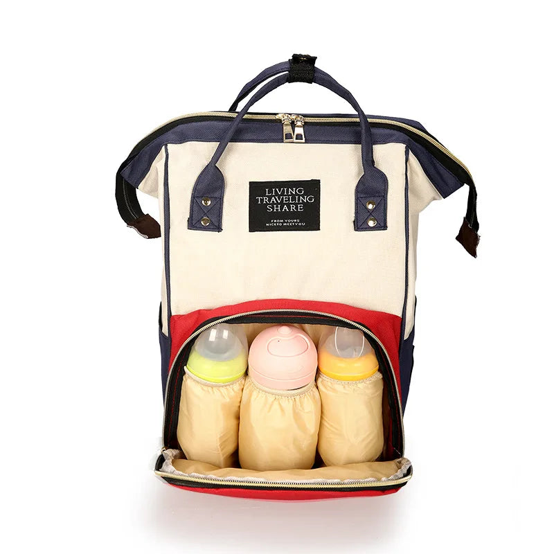 Large Capacit Wide Open Designed Baby Diaper Bag, Multi-Function Waterproof Travel Backpack Nappy Tote Bags for Mom & Dad,