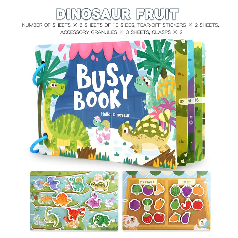 Montessori Baby Busy book Quiet Book Toys for Children Paste Early Learning Education Toy Children Montessori Toy Matching Game