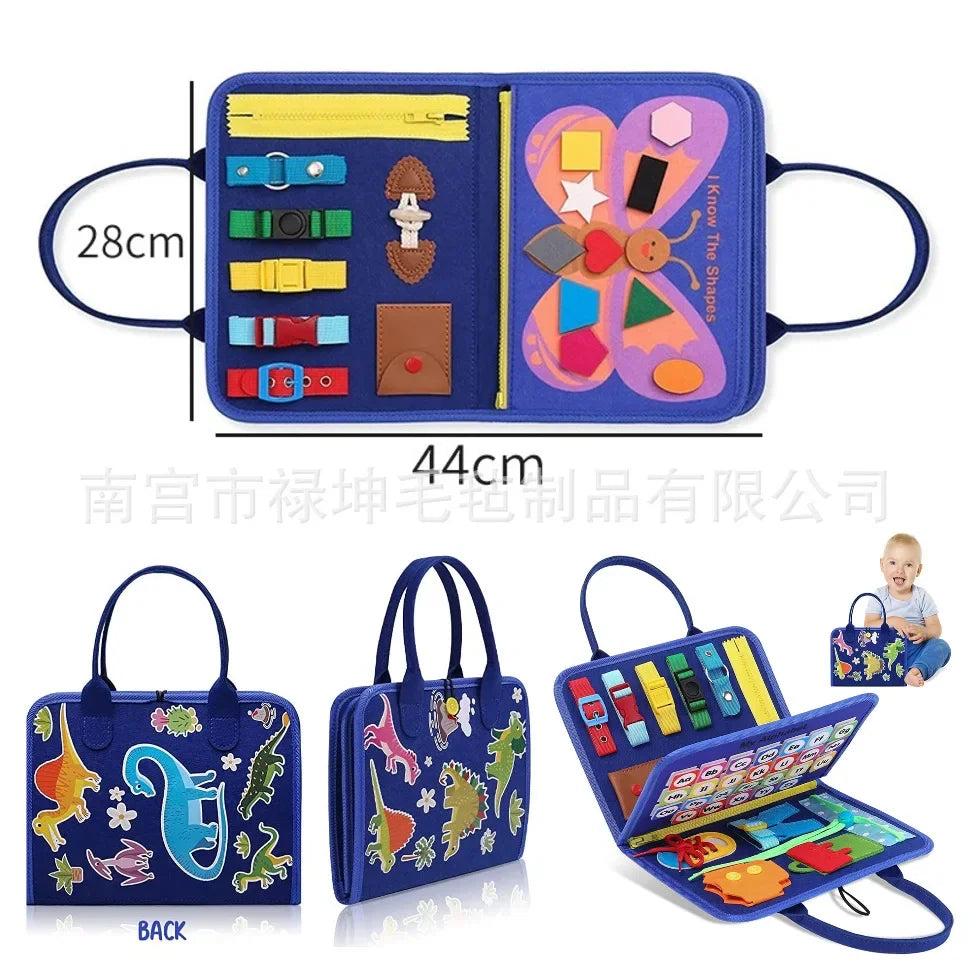New Montessori Kids Travel Toy Felt Activity Quiet Books Busy Board Activity Educational Sensory Learning Book for Kids Gifts
