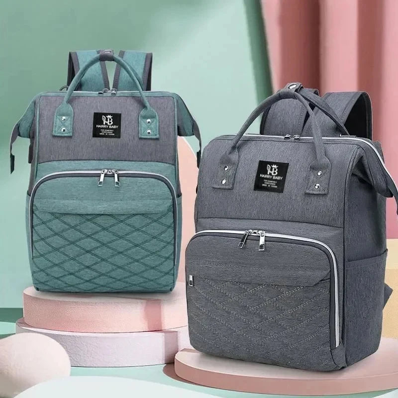 Large Capacity Mommy Diaper Bag Baby Stroller Hanging Backpack with Changing Mat Multifunctional Baby Nursing Bag