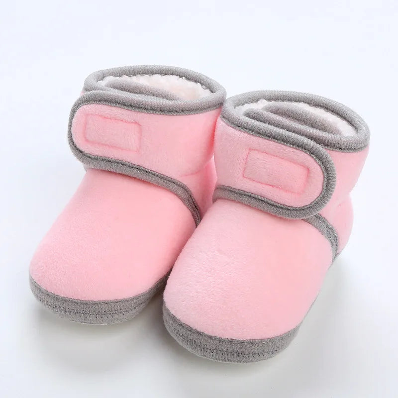 Newborn Winter Warm Toddler Boots Baby Shoes Boys Girls Toddler Sneakers Soft Bottom Infant Flats Warm Snow Boots  0-18M