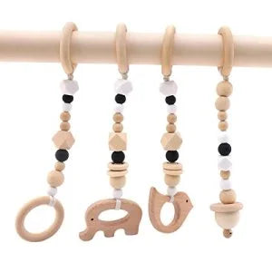 Baby Toys Wooden Play Gym Toys Nordic Baby Room Decor Wood Nursery Sensory Toy Gift Infant Room Clothes Rack Accessories Rattles